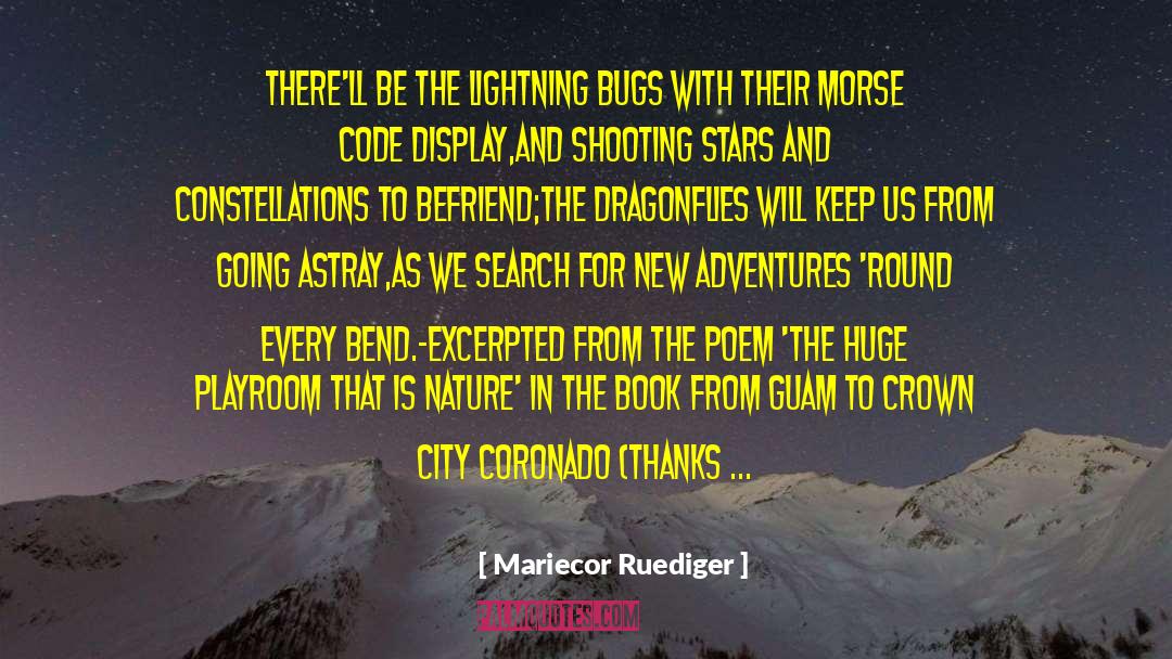 Mariecor Ruediger Quotes: There'll be the lightning bugs