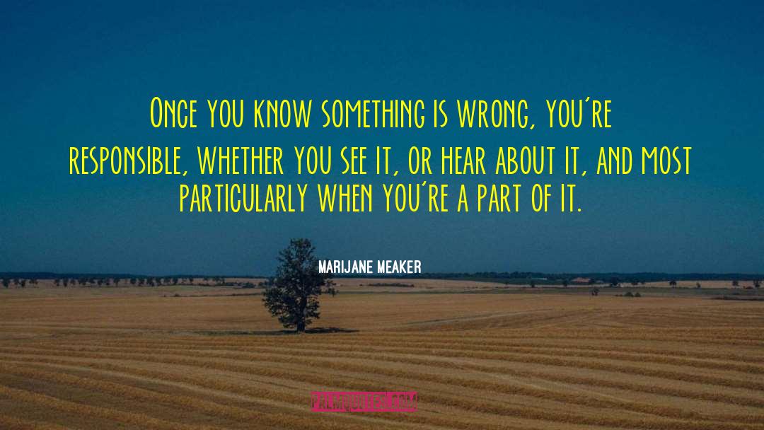 Marijane Meaker Quotes: Once you know something is