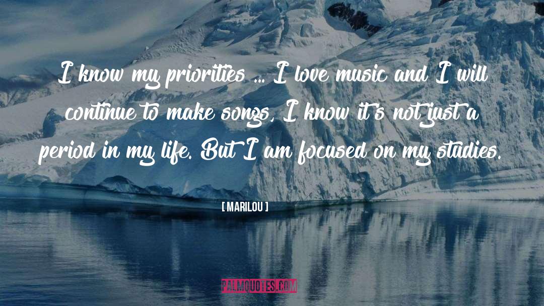 Marilou Quotes: I know my priorities ...