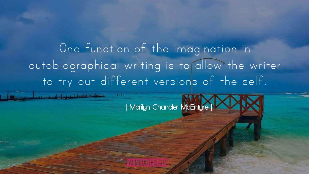 Marilyn Chandler McEntyre Quotes: One function of the imagination