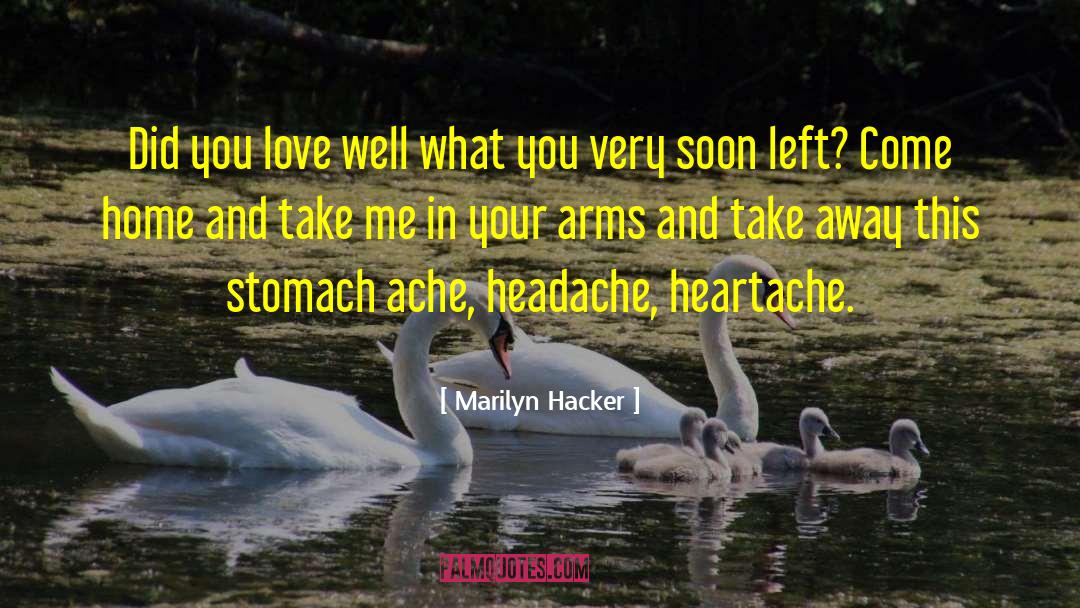 Marilyn Hacker Quotes: Did you love well what