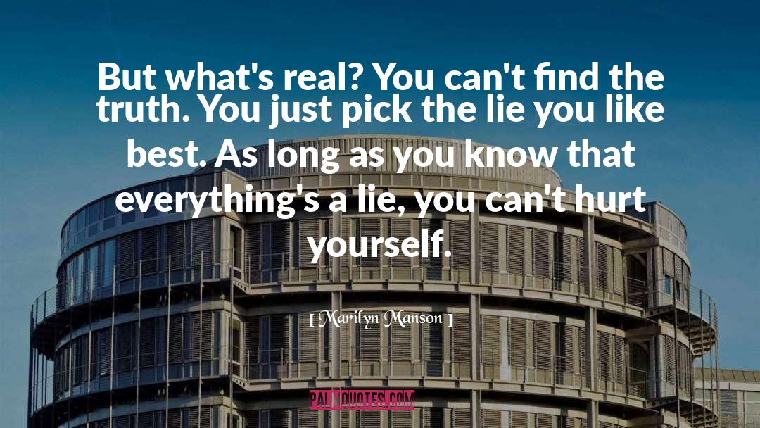 Marilyn Manson Quotes: But what's real? You can't
