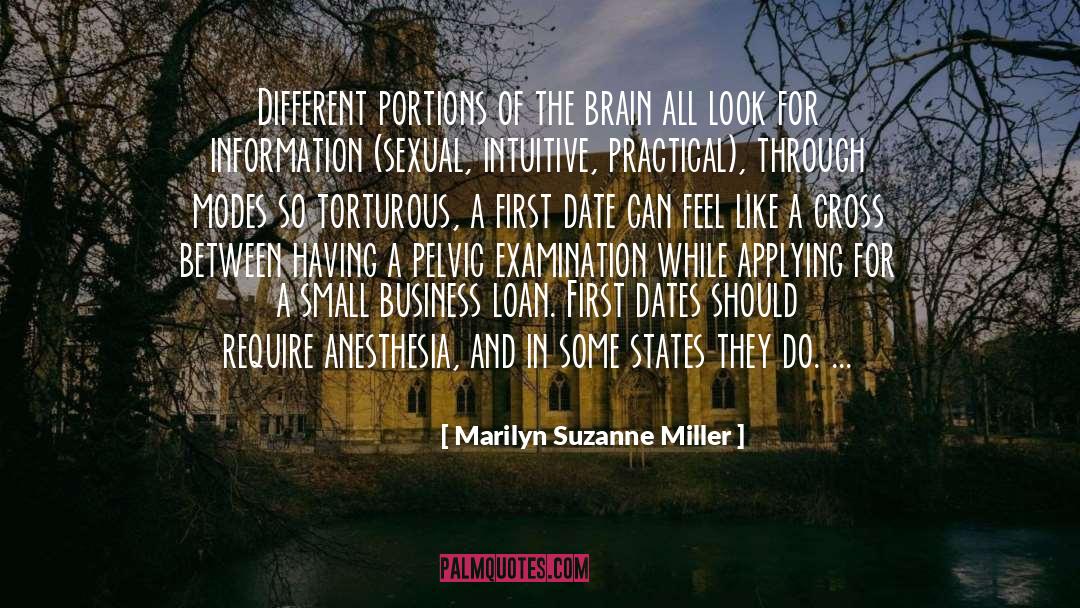 Marilyn Suzanne Miller Quotes: Different portions of the brain