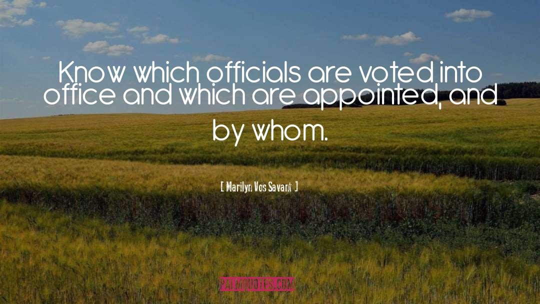 Marilyn Vos Savant Quotes: Know which officials are voted