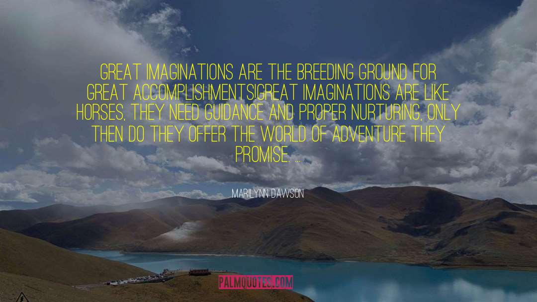 Marilynn Dawson Quotes: Great imaginations are the breeding