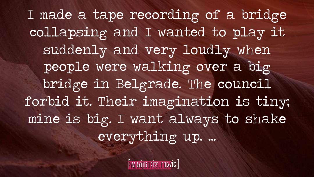 Marina Abramovic Quotes: I made a tape recording