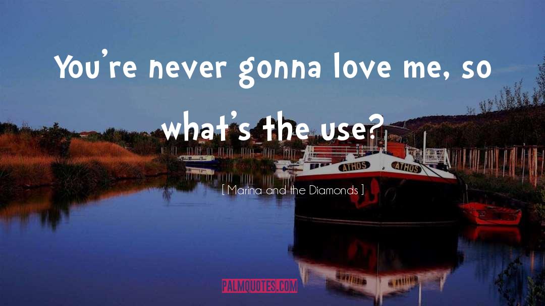 Marina And The Diamonds Quotes: You're never gonna love me,
