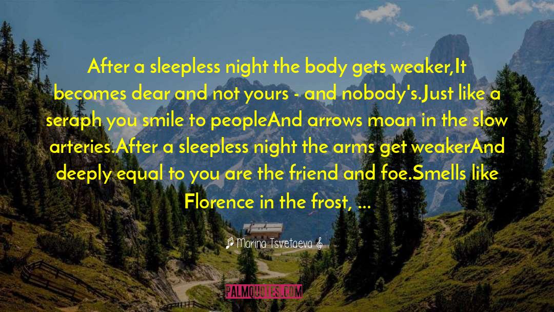 Marina Tsvetaeva Quotes: After a sleepless night the