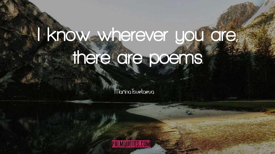 Marina Tsvetaeva Quotes: I know wherever you are,