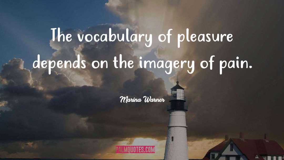 Marina Warner Quotes: The vocabulary of pleasure depends