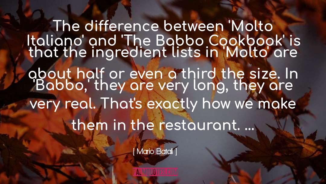 Mario Batali Quotes: The difference between 'Molto Italiano'