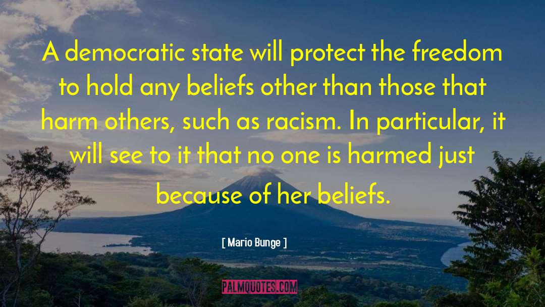 Mario Bunge Quotes: A democratic state will protect