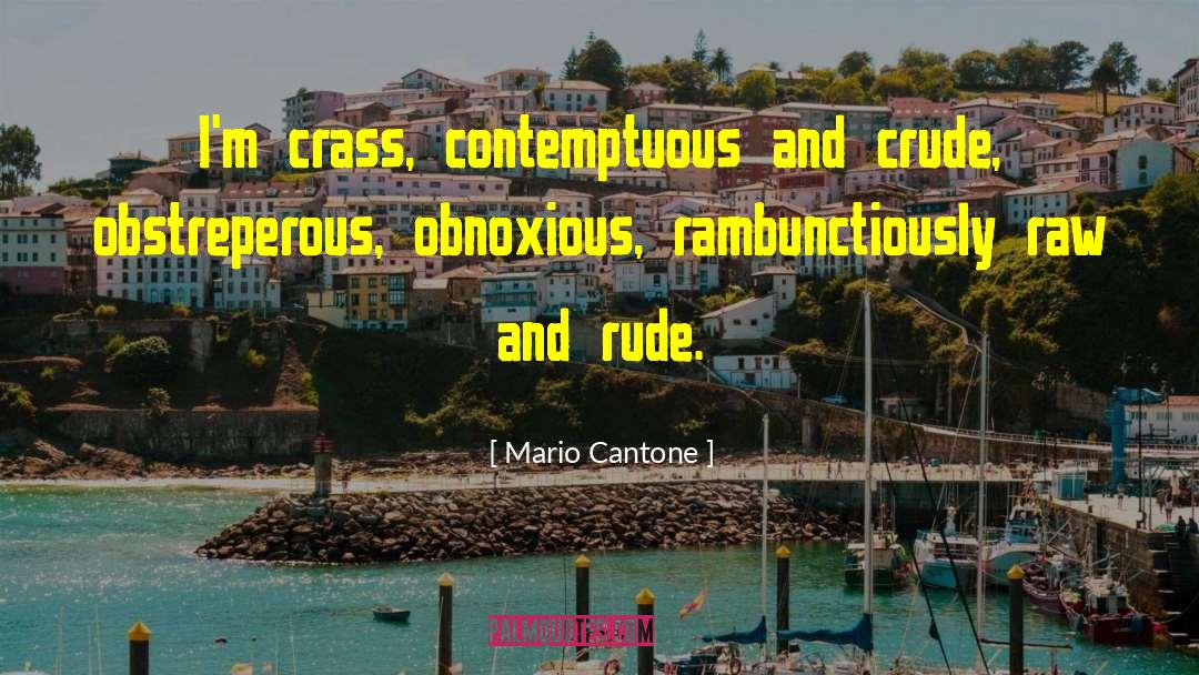 Mario Cantone Quotes: I'm crass, contemptuous and crude,