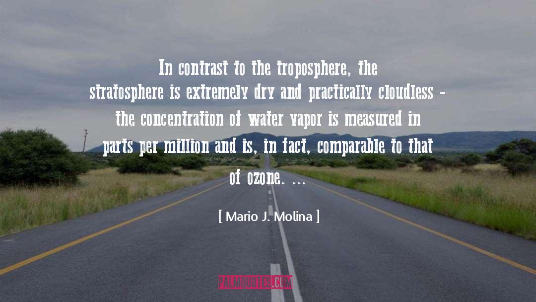 Mario J. Molina Quotes: In contrast to the troposphere,