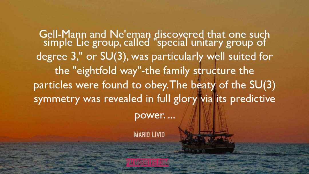 Mario Livio Quotes: Gell-Mann and Ne'eman discovered that