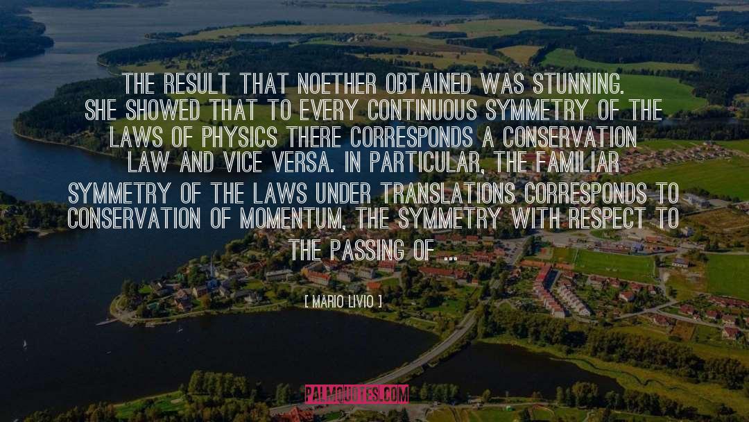 Mario Livio Quotes: The result that Noether obtained