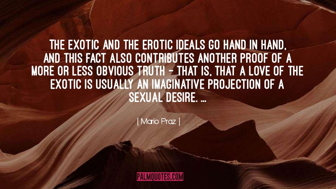 Mario Praz Quotes: The exotic and the erotic