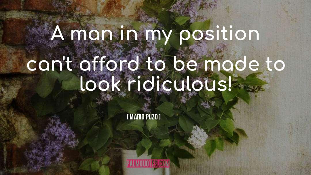 Mario Puzo Quotes: A man in my position