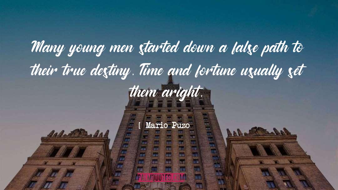 Mario Puzo Quotes: Many young men started down