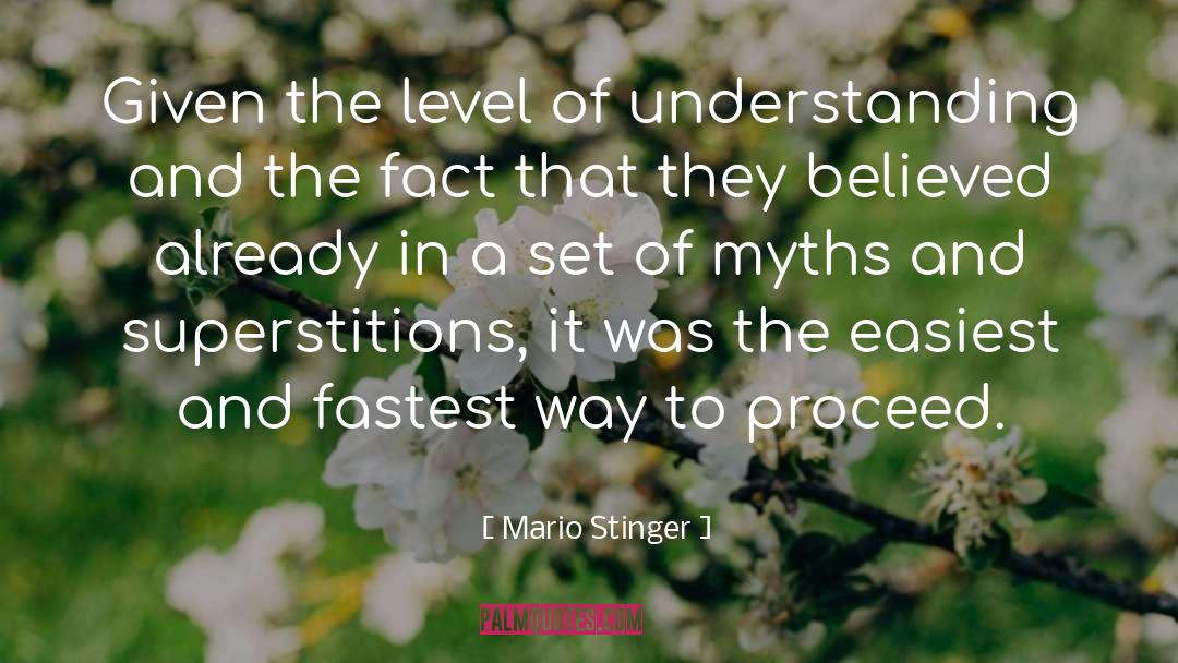 Mario Stinger Quotes: Given the level of understanding