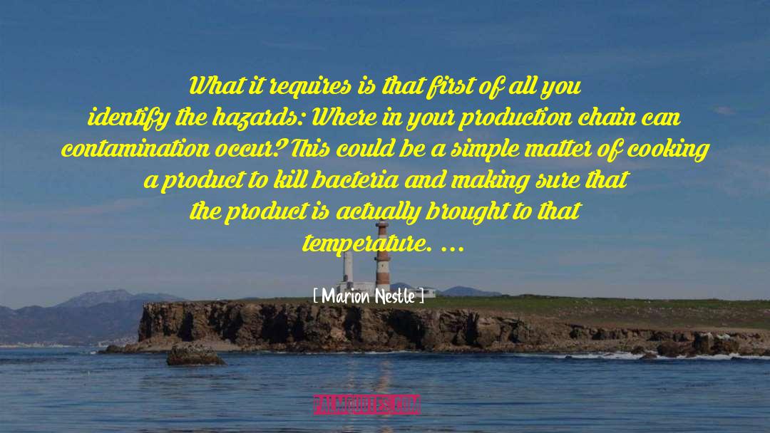 Marion Nestle Quotes: What it requires is that