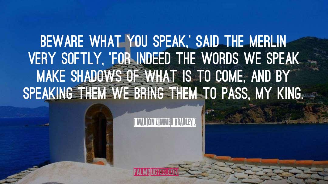Marion Zimmer Bradley Quotes: Beware what you speak,' said