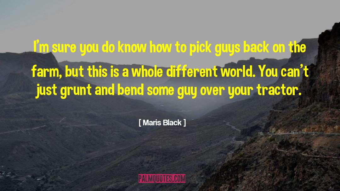 Maris Black Quotes: I'm sure you do know