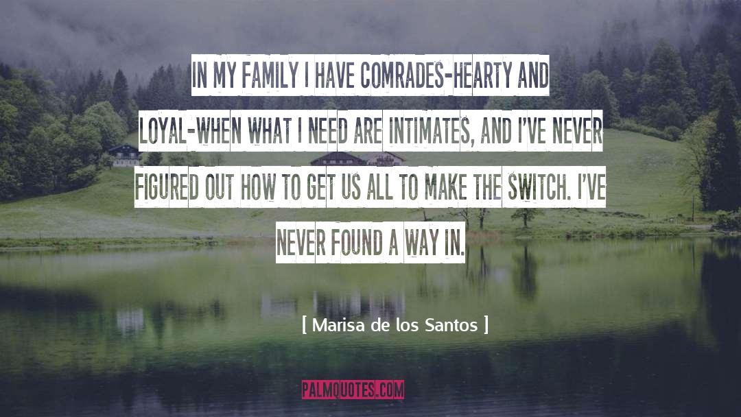 Marisa De Los Santos Quotes: In my family I have