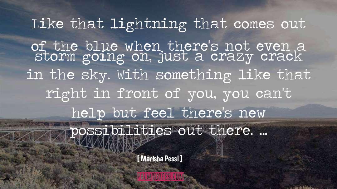 Marisha Pessl Quotes: Like that lightning that comes
