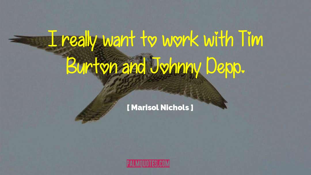 Marisol Nichols Quotes: I really want to work