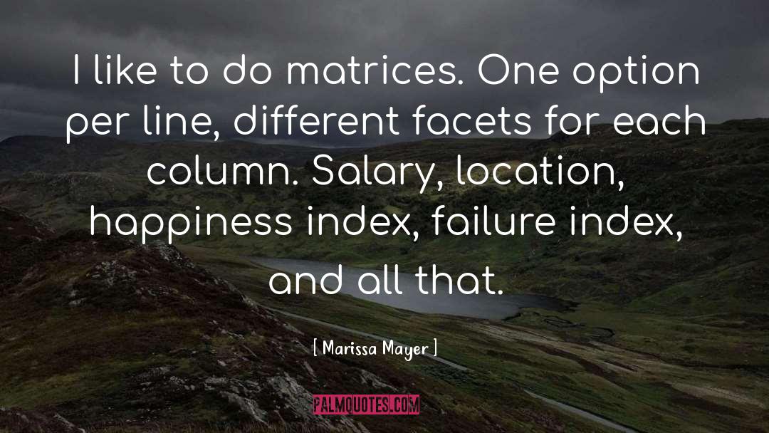 Marissa Mayer Quotes: I like to do matrices.