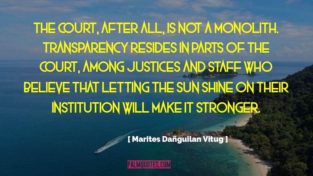 Marites Dañguilan Vitug Quotes: The Court, after all, is