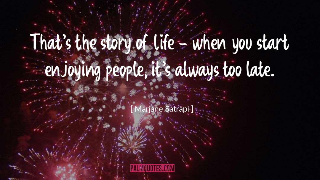 Marjane Satrapi Quotes: That's the story of life