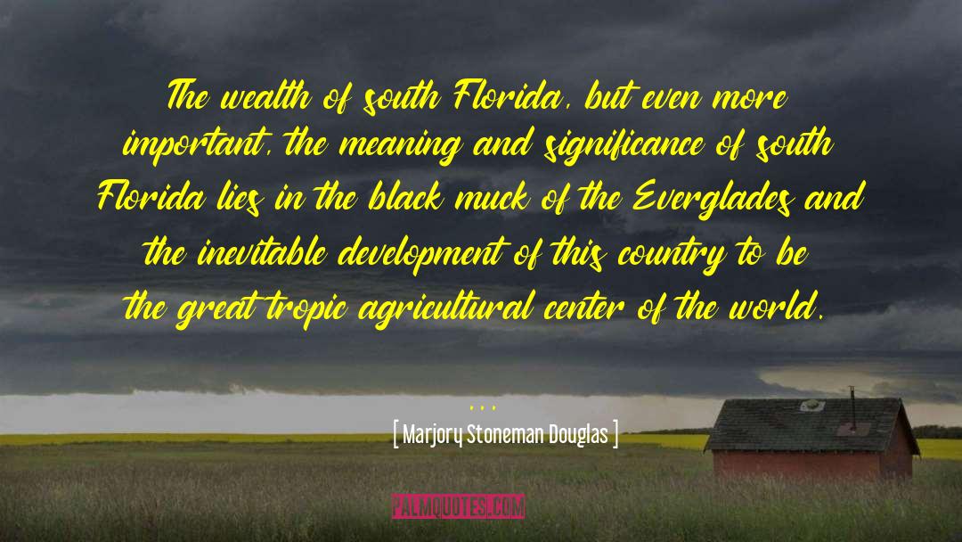 Marjory Stoneman Douglas Quotes: The wealth of south Florida,