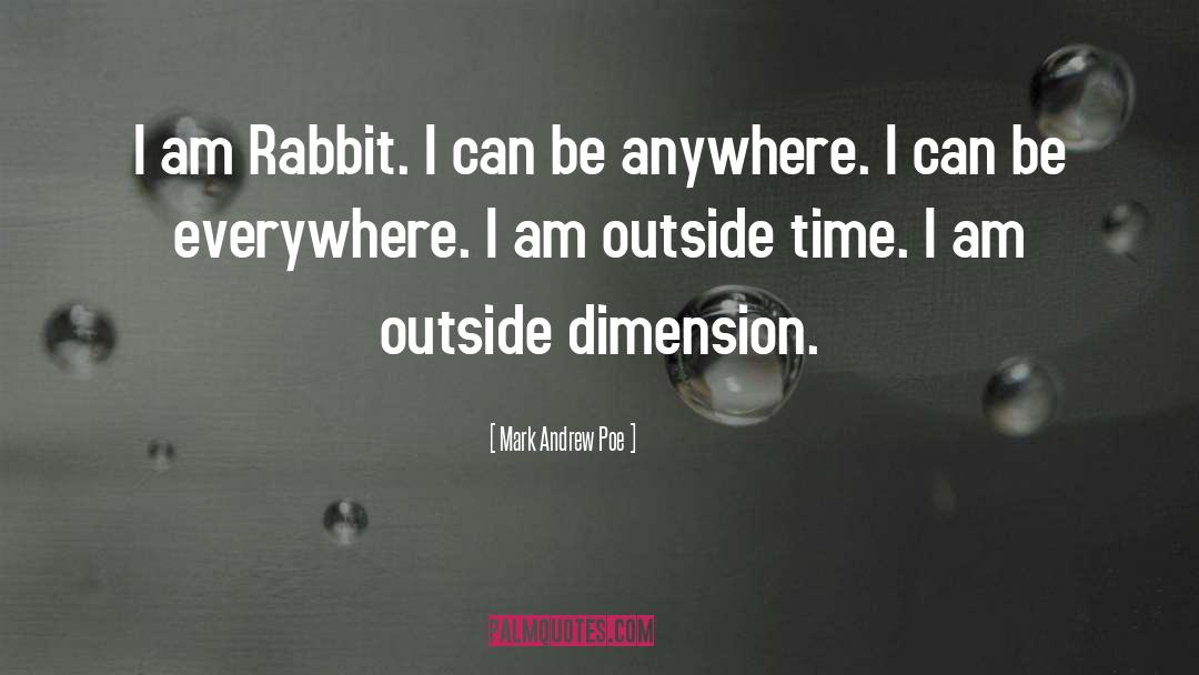 Mark Andrew Poe Quotes: I am Rabbit. I can