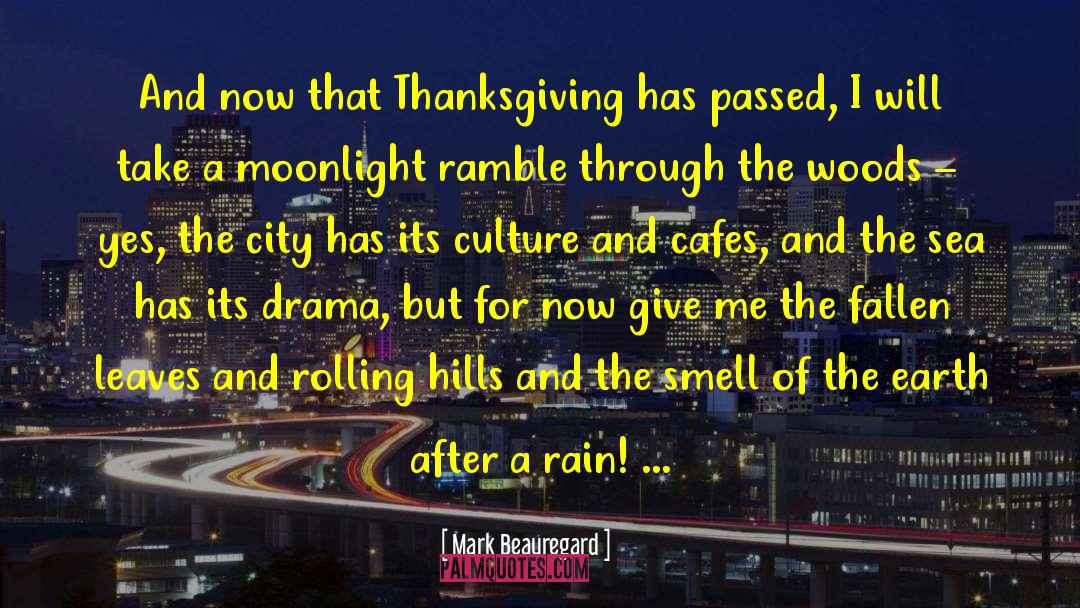 Mark Beauregard Quotes: And now that Thanksgiving has