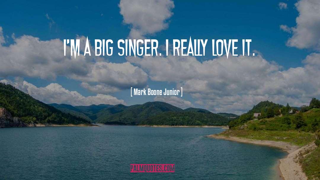 Mark Boone Junior Quotes: I'm a big singer. I