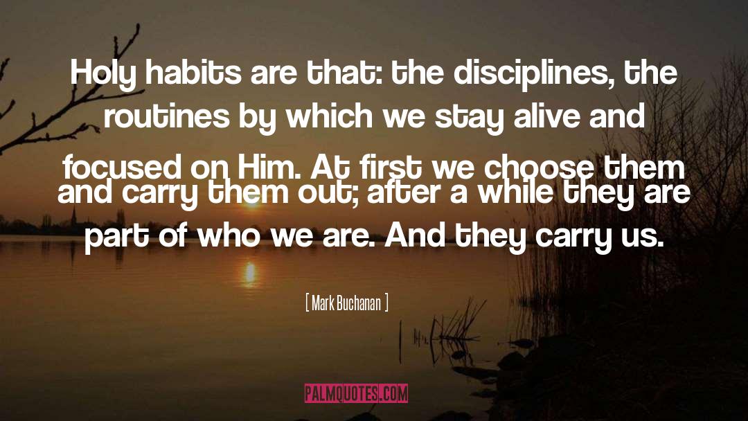 Mark Buchanan Quotes: Holy habits are that: the