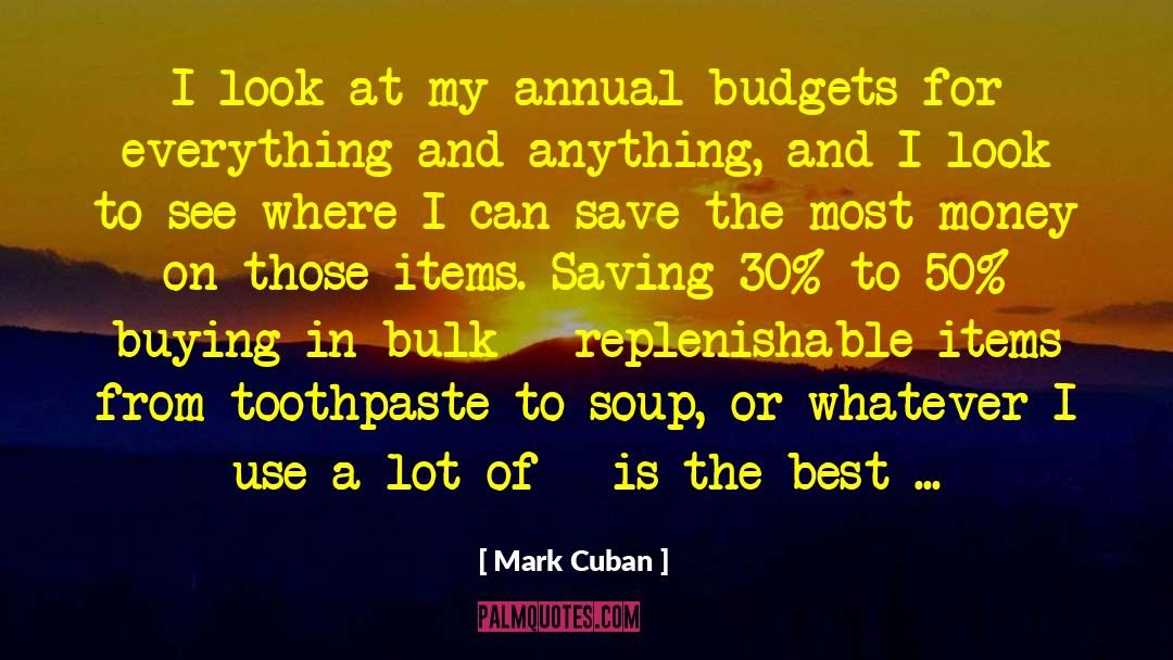 Mark Cuban Quotes: I look at my annual