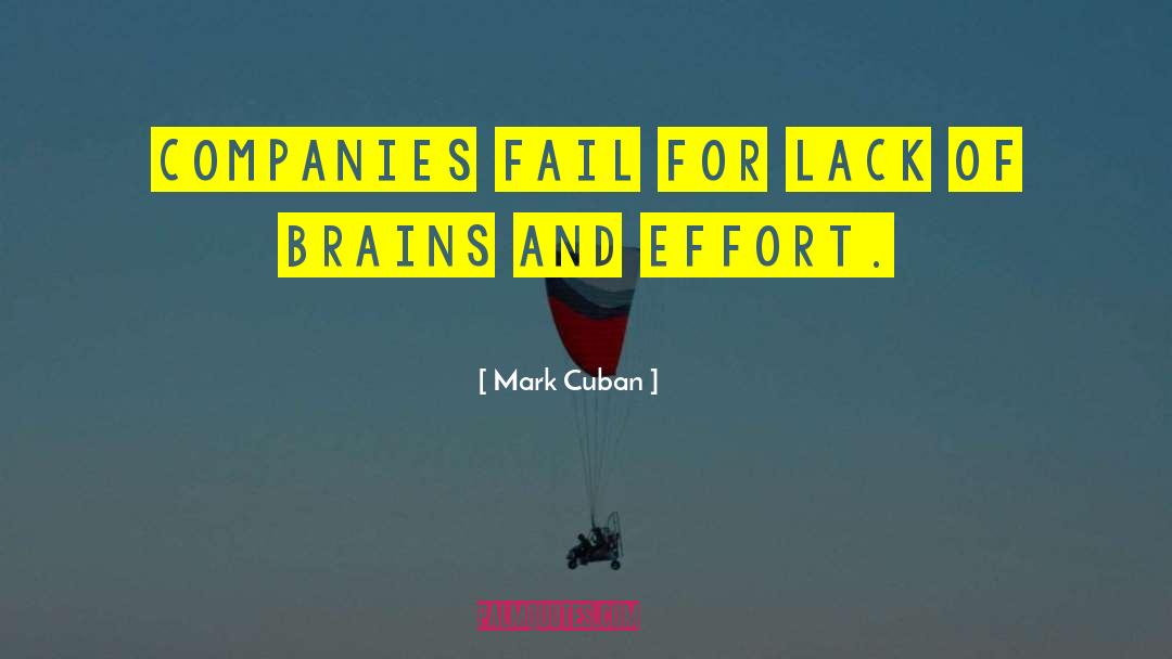Mark Cuban Quotes: Companies fail for lack of