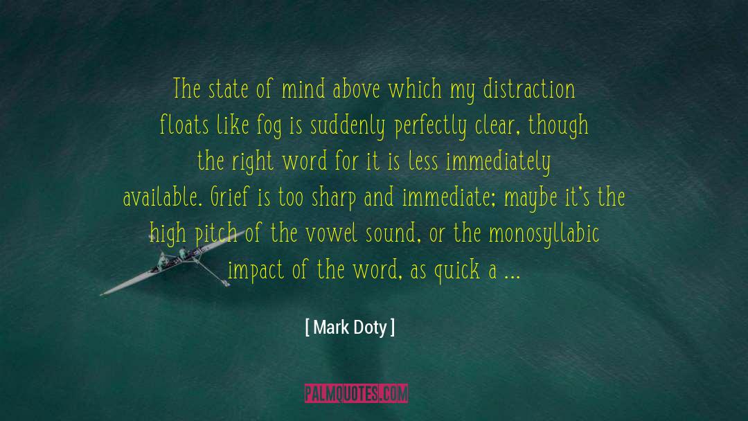 Mark Doty Quotes: The state of mind above