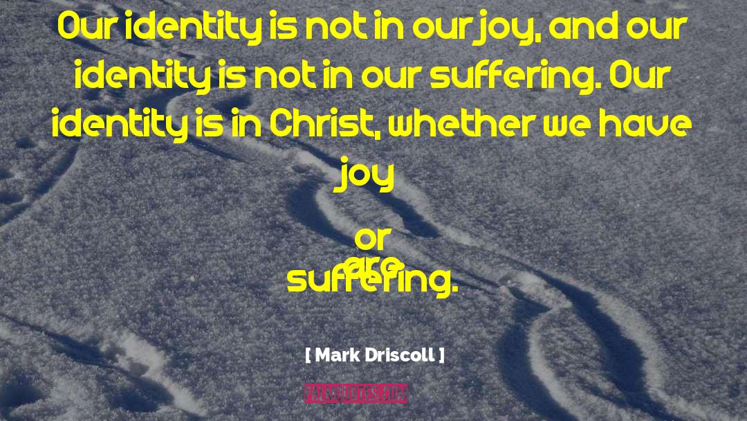 Mark Driscoll Quotes: Our identity is not in