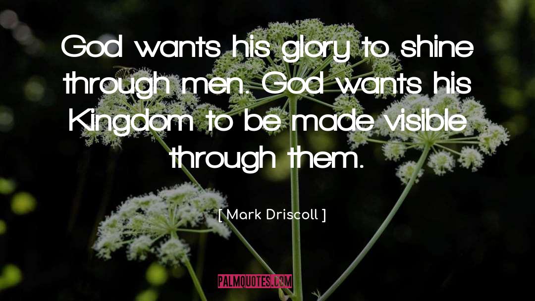 Mark Driscoll Quotes: God wants his glory to