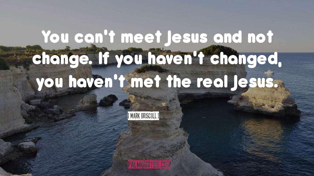 Mark Driscoll Quotes: You can't meet Jesus and