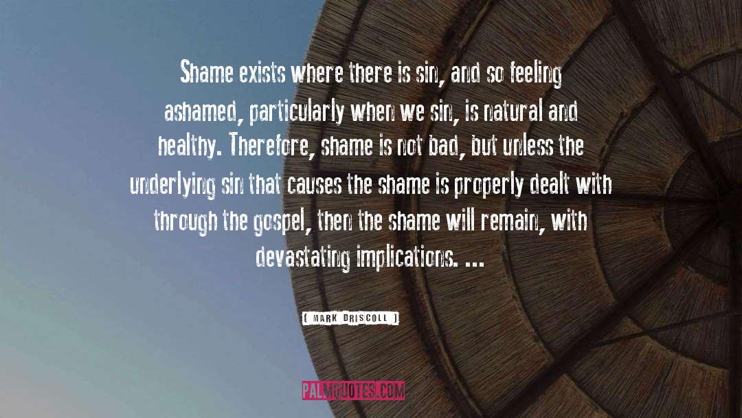 Mark Driscoll Quotes: Shame exists where there is