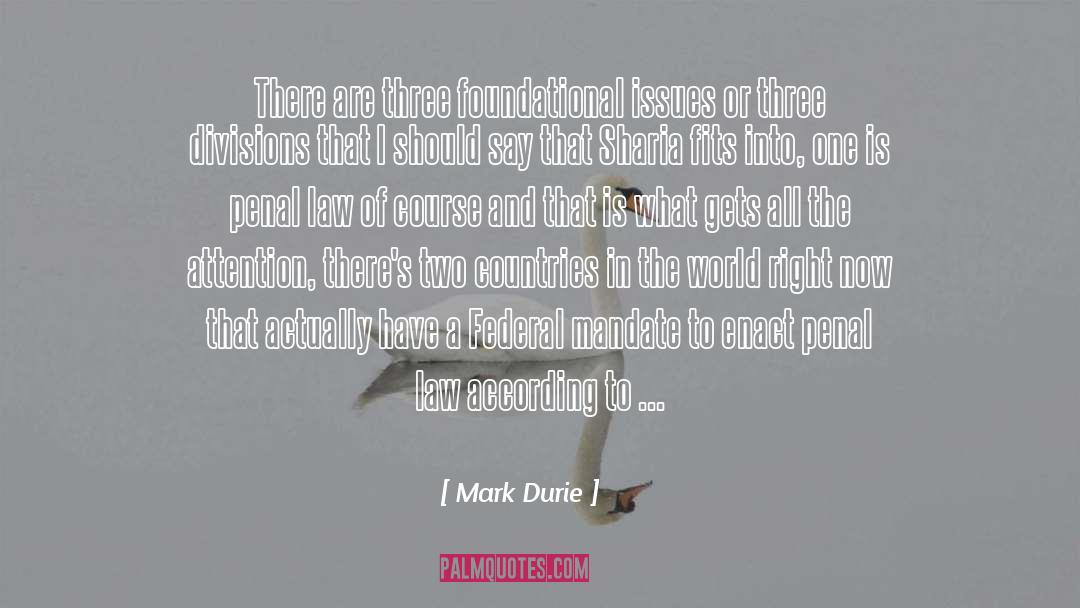 Mark Durie Quotes: There are three foundational issues