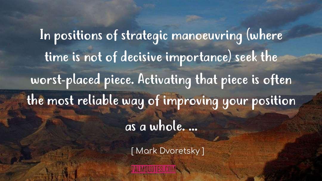 Mark Dvoretsky Quotes: In positions of strategic manoeuvring