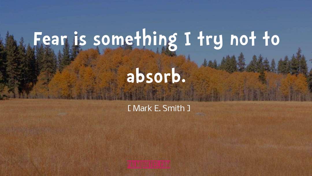 Mark E. Smith Quotes: Fear is something I try