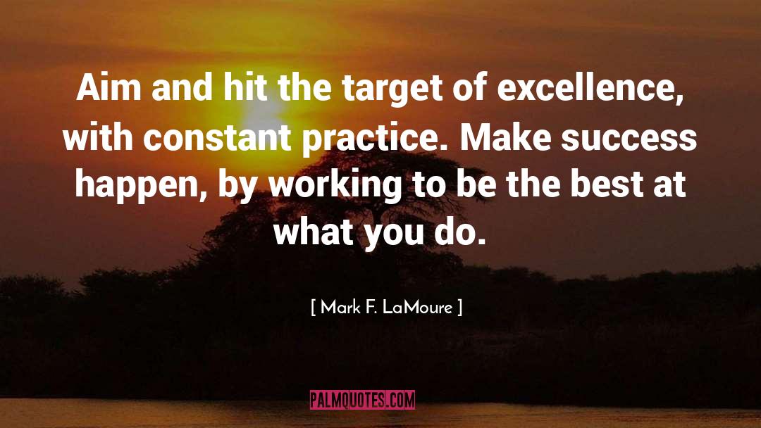 Mark F. LaMoure Quotes: Aim and hit the target