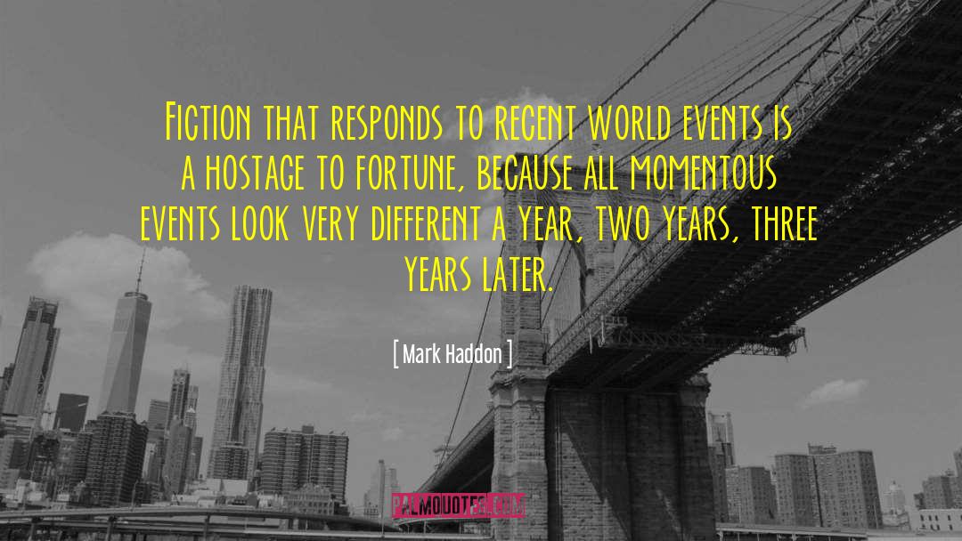 Mark Haddon Quotes: Fiction that responds to recent